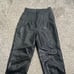 Toffs black leather paper bag pants size 8M