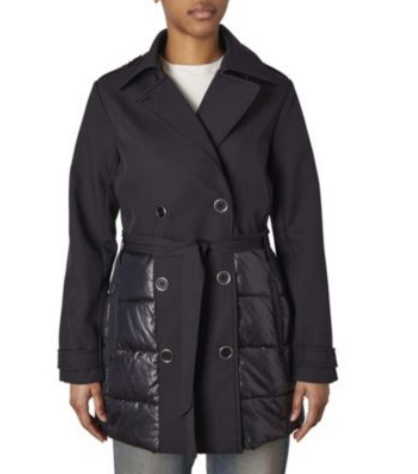Nicole Miller Womens Lined Midweight Softshell Jacket BLACK SIZE 1X