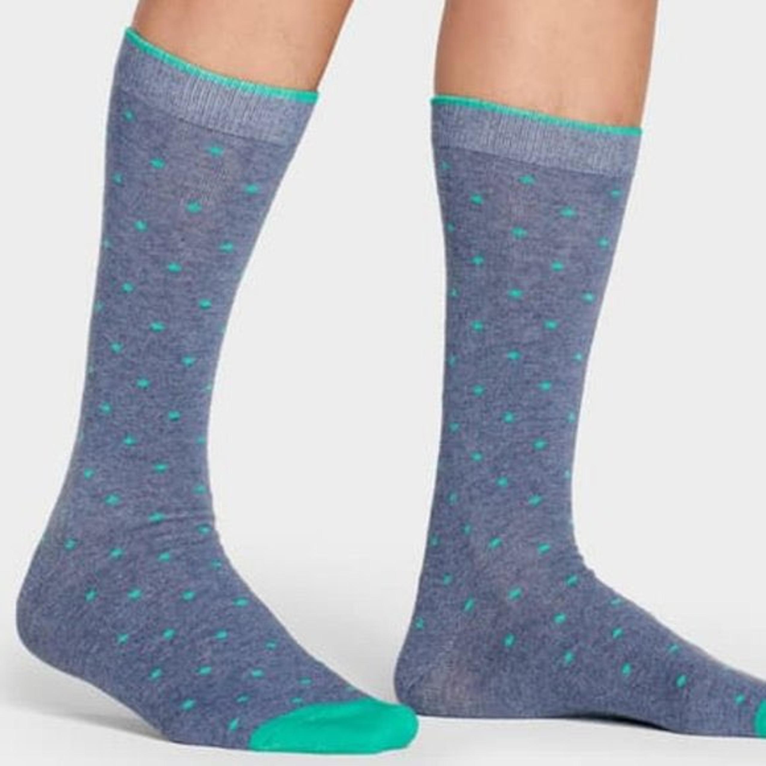 MEN BLUE HEATHER NAVY UGG CREW SOCKS