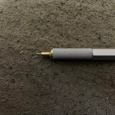 Silver metal mechanical pencil body