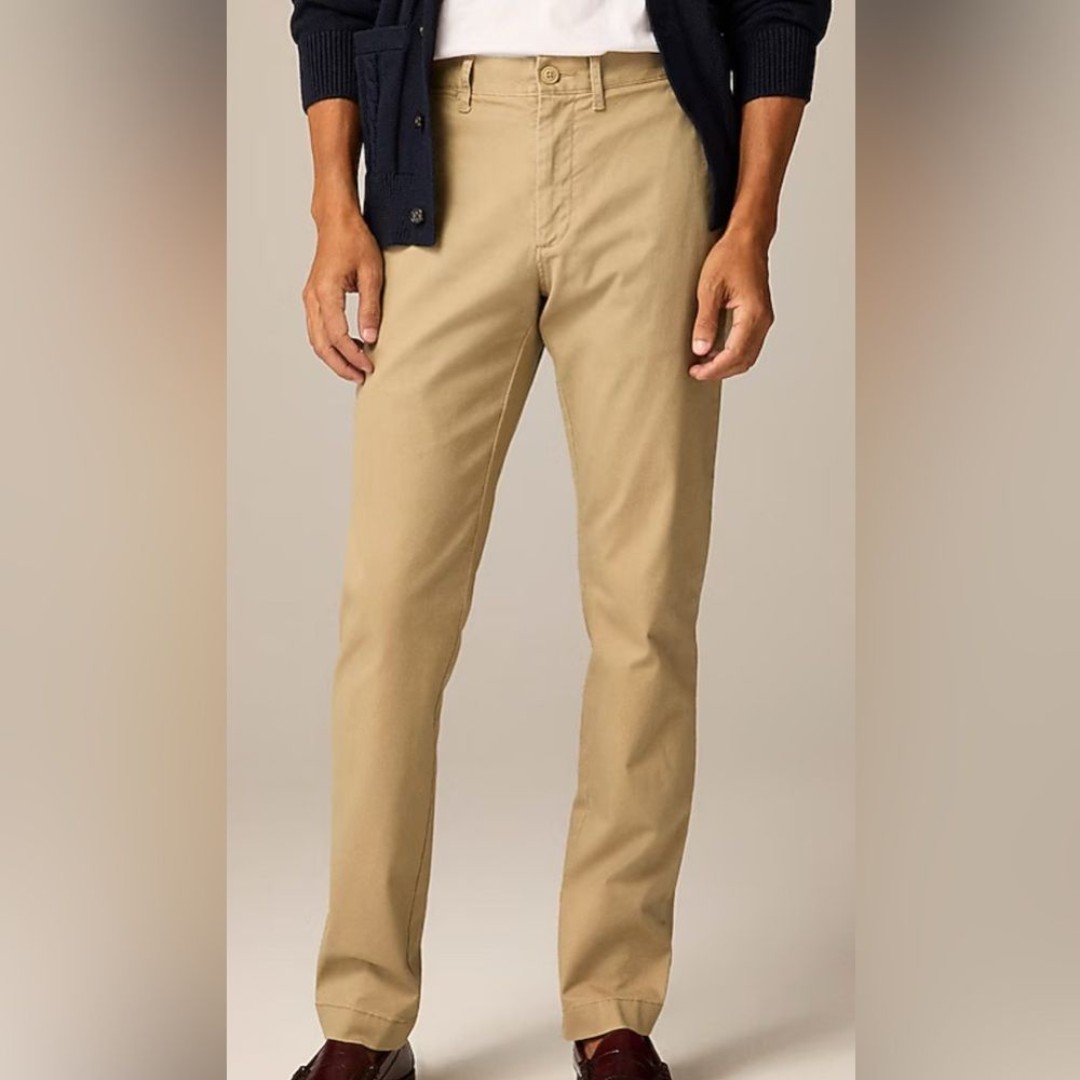 J. Crew Men’s Tan 770 Straight-Fit Stretch Denim Chino Pants Size 30 x 32 NEW