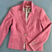 Veronica Beard Orchid Pink Dickey Linen Up Collar Blazer Jacket
