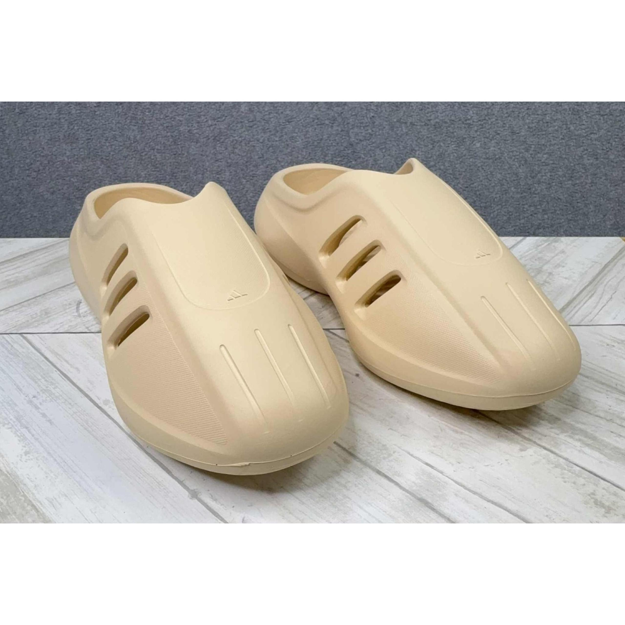 Adidas Adifom IIInfinity Mules Slides Beige Nude Men's Size 8 Slip On Recovery