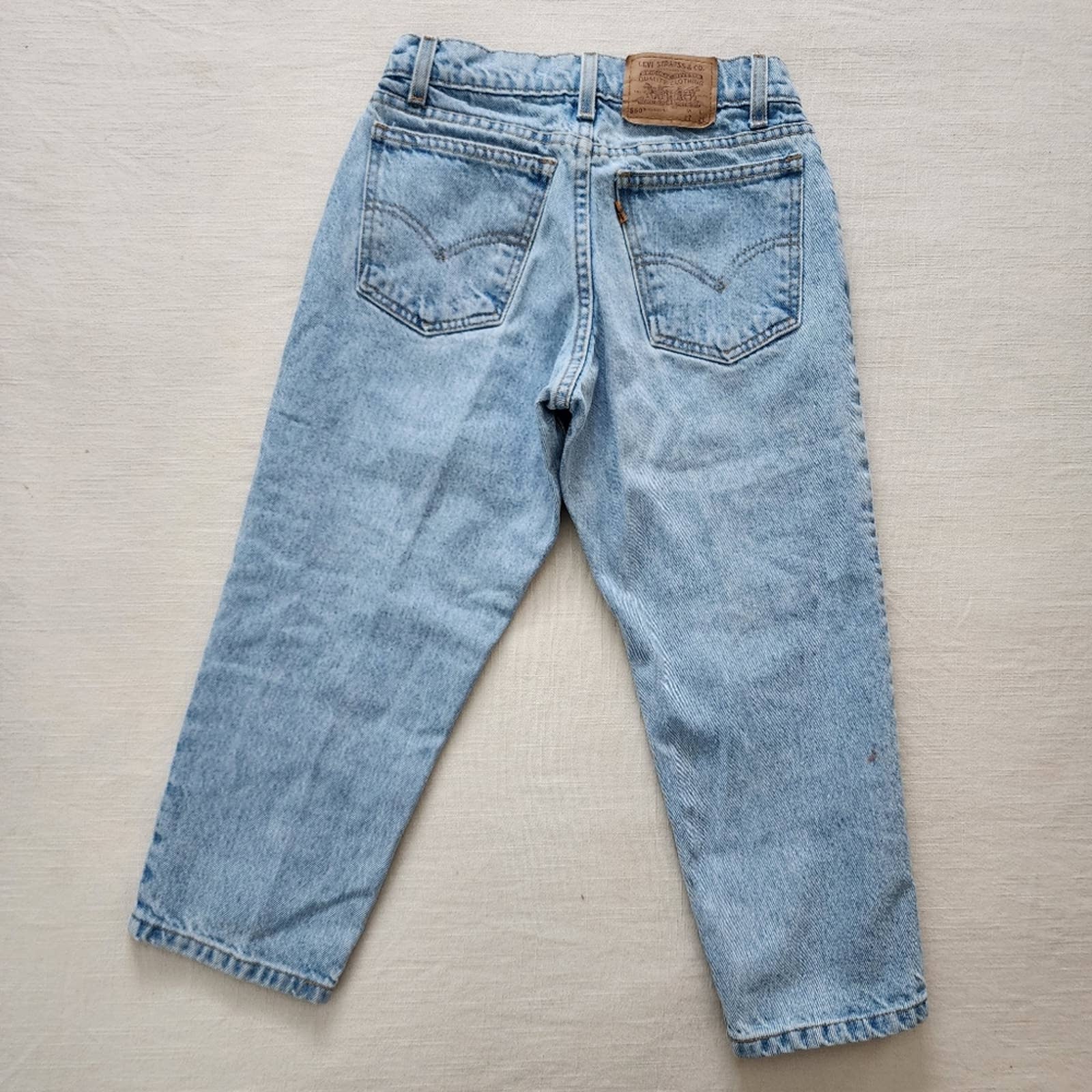 Vintage levis orange tab light wash jeans 27 inch waist 21 inch inseam