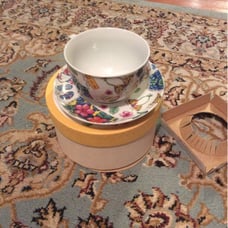 Porcelain cup and saucer