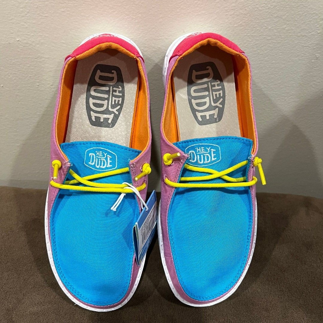 Hey Dude Wendy Slub Canvas Color Block Women’s Size 7/ 6 youth