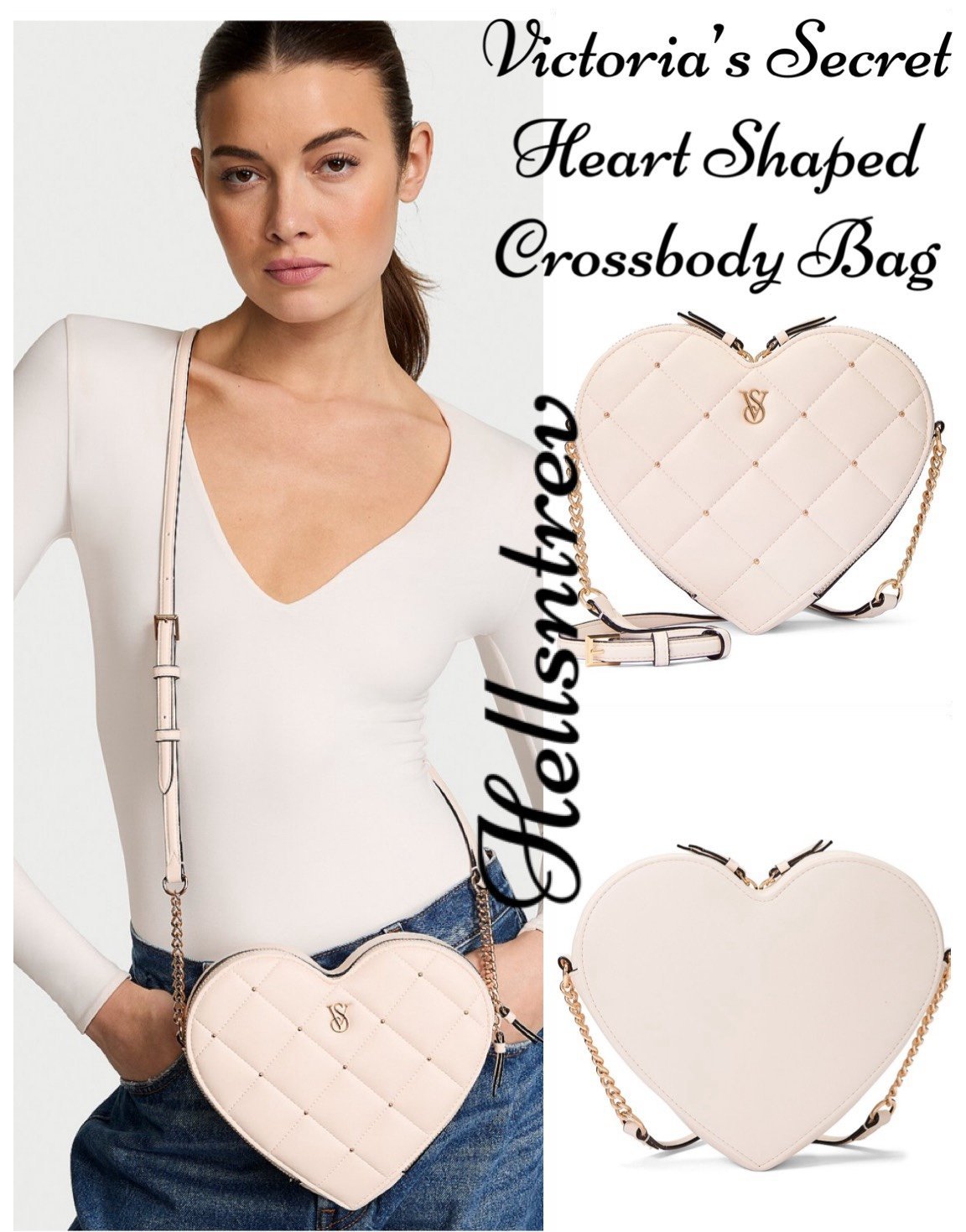 Victoria’s Secret BLING HEART SHAPE CROSSBODY BAG