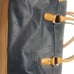 Tommy Hilfiger Tote Bag Purse Handbag Designer Logo Navy Blue Leather Trim