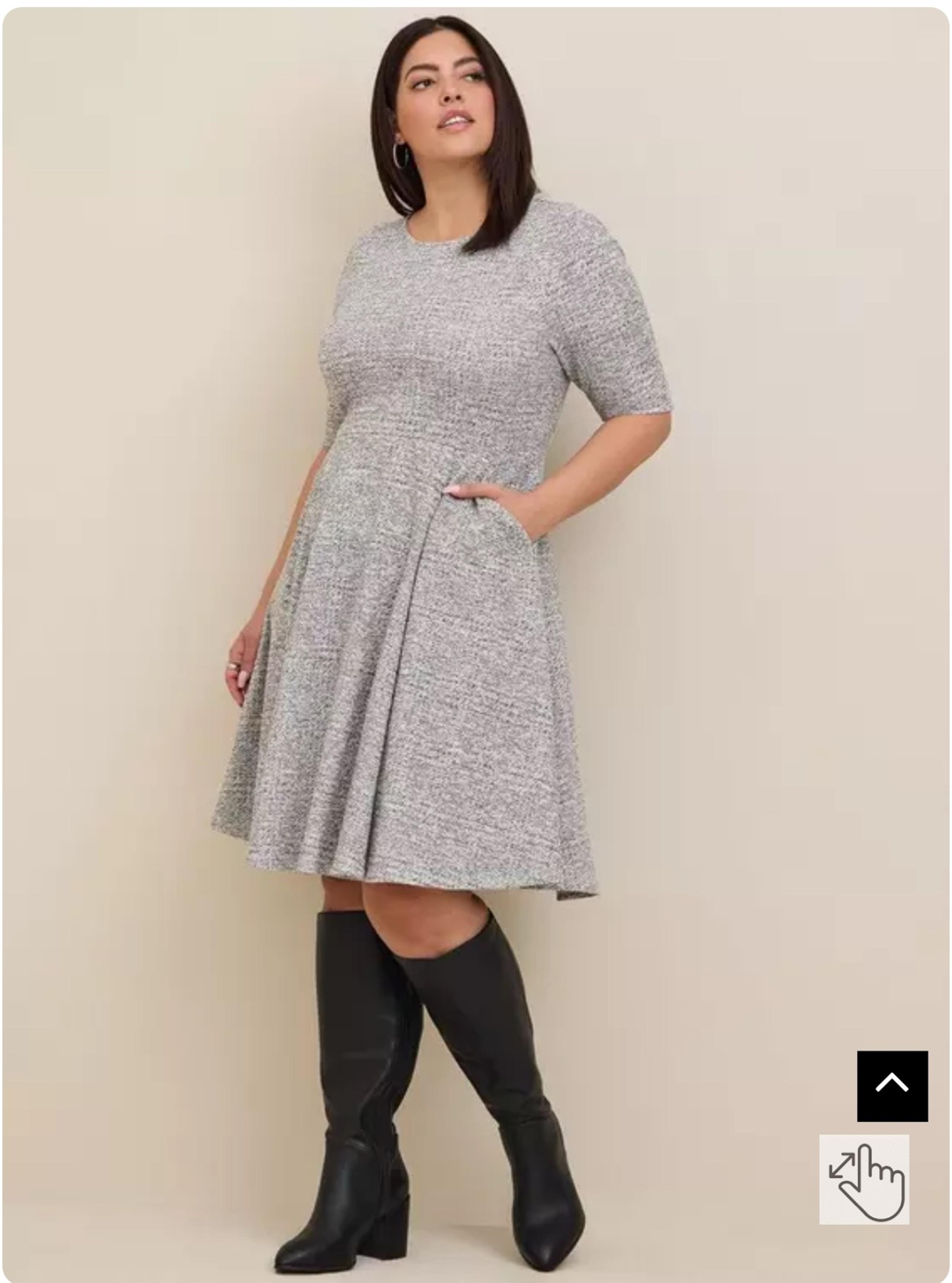 Torrid Mini Studio Double Knit Skater Dress - Size 2