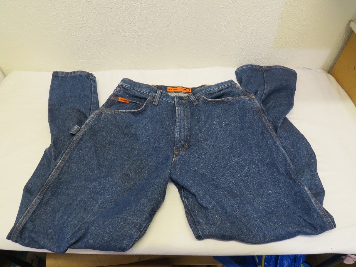 Wrangler Riggs FR Men's Jeans Workwear Blue Denim Carpenter Sz 34 x 36 Jeans