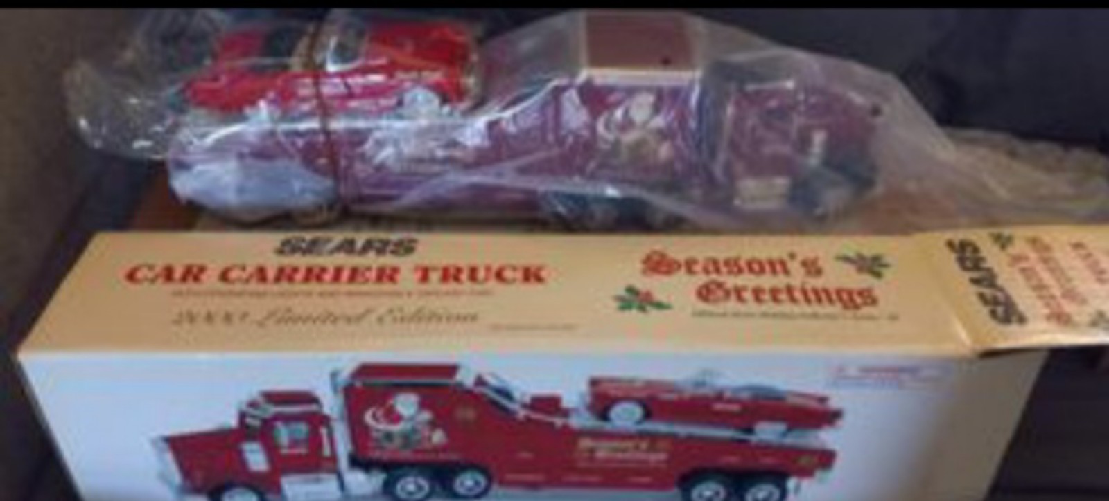 Diecast metal truck and car