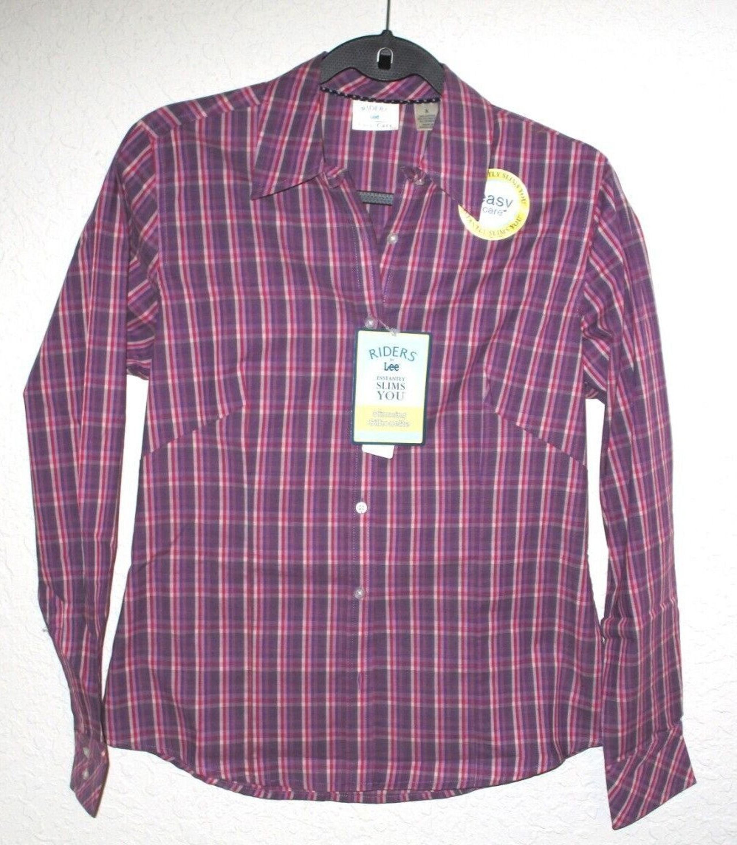 Riders by Lee Women Size S - Long Sleeve Slimming Silhouette Button-Down Shirt