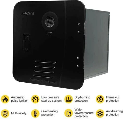 FOGATTI RV Tankless Water Heater 12V On-Demand Camper RV 42,000 BTU FS06B1