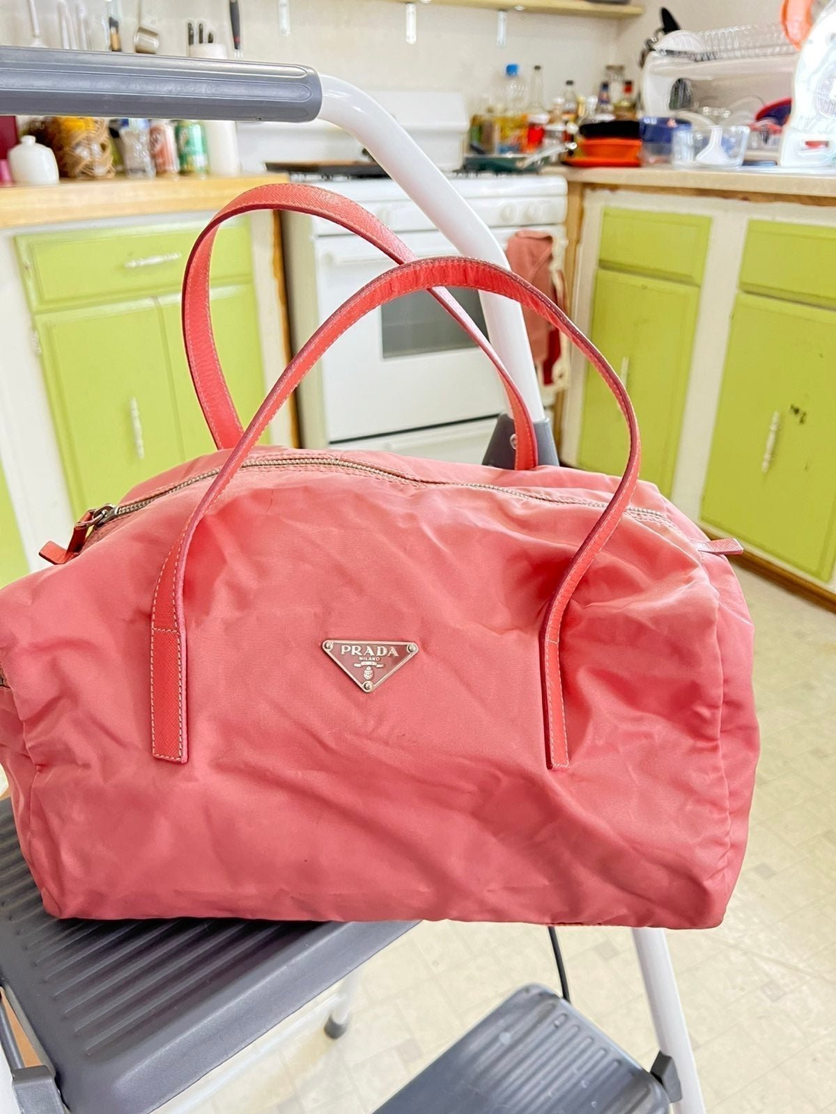 Prada Pink Tessuto Boston bag