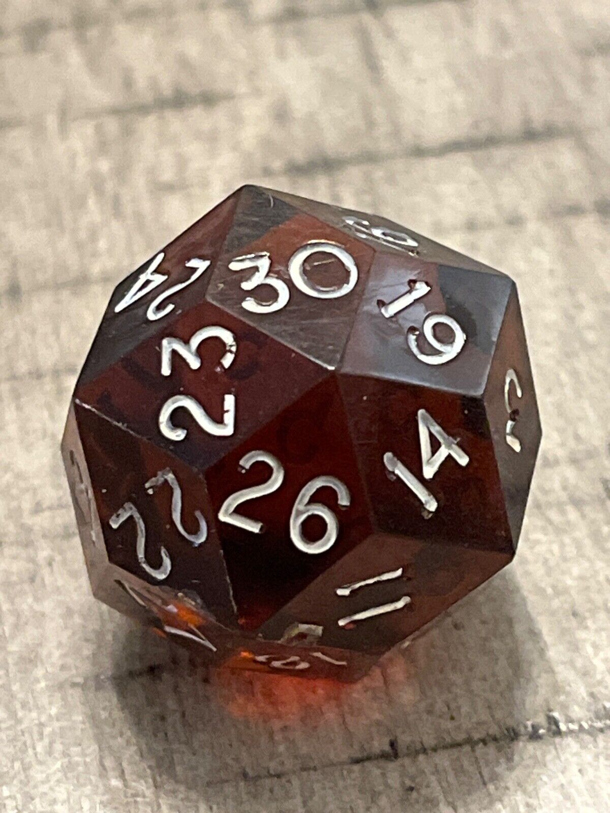 RARE vintage Armory d30 ROOTBEER gem rpg ad&d dice 031725cAE@