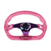 NEW JDM Universal 6-Hole 326mm Vip Pink Crystal Bubble Neo Spoke Steering Wheel