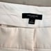 Ann Taylor ivory off white slim fit mid rise ankle zipper pants size 4