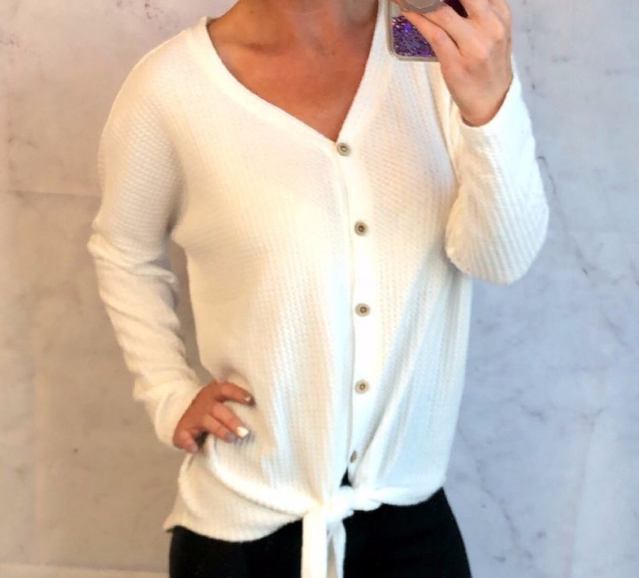 knit women tie tops long sleeve