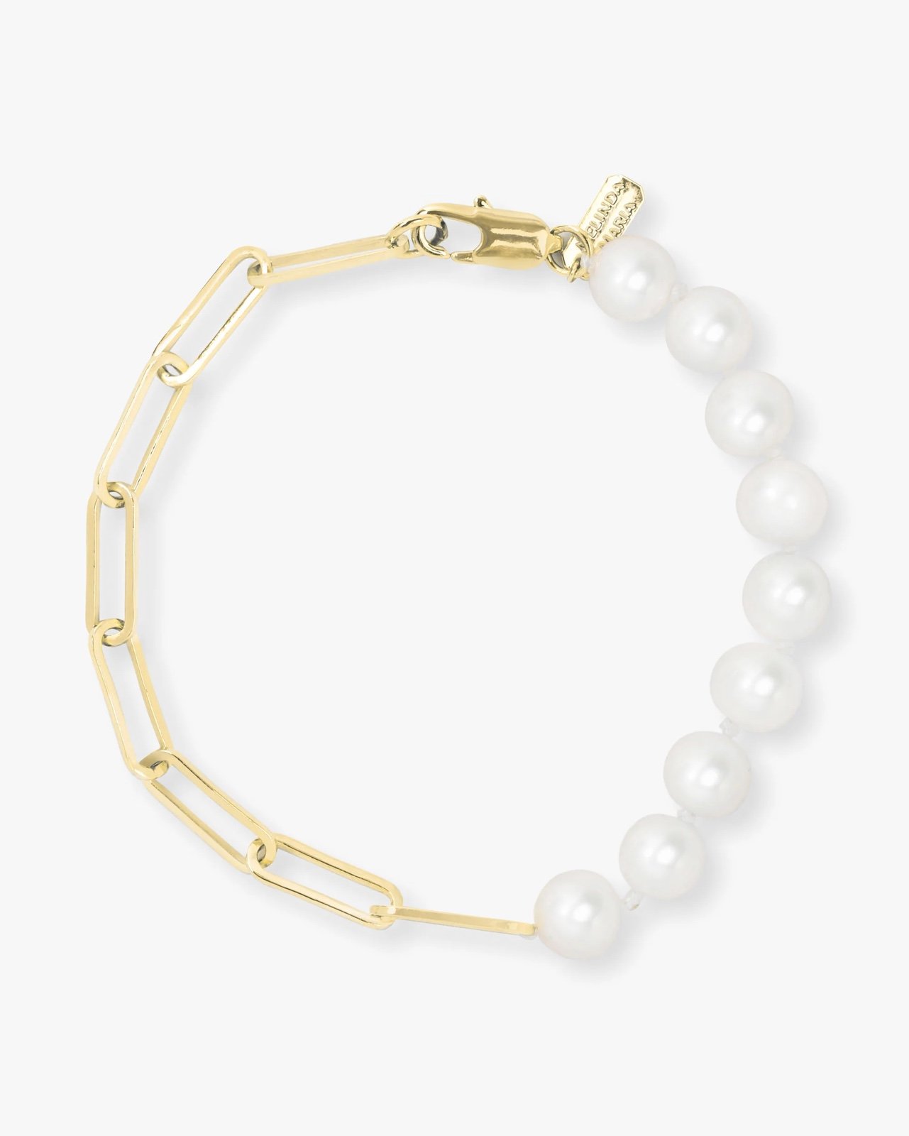 Melinda Maria Samantha Half Chain Pearl Bracelet 7'