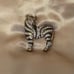 Vintage Goldtone Zebra with Rhinestones