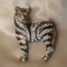 Vintage Goldtone Zebra with Rhinestones