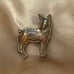 Vintage Goldtone Zebra with Rhinestones