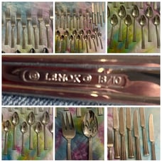 Lenox Cantwell 32 Piece 18/10 Flatware Set Service for 6 plus serving set