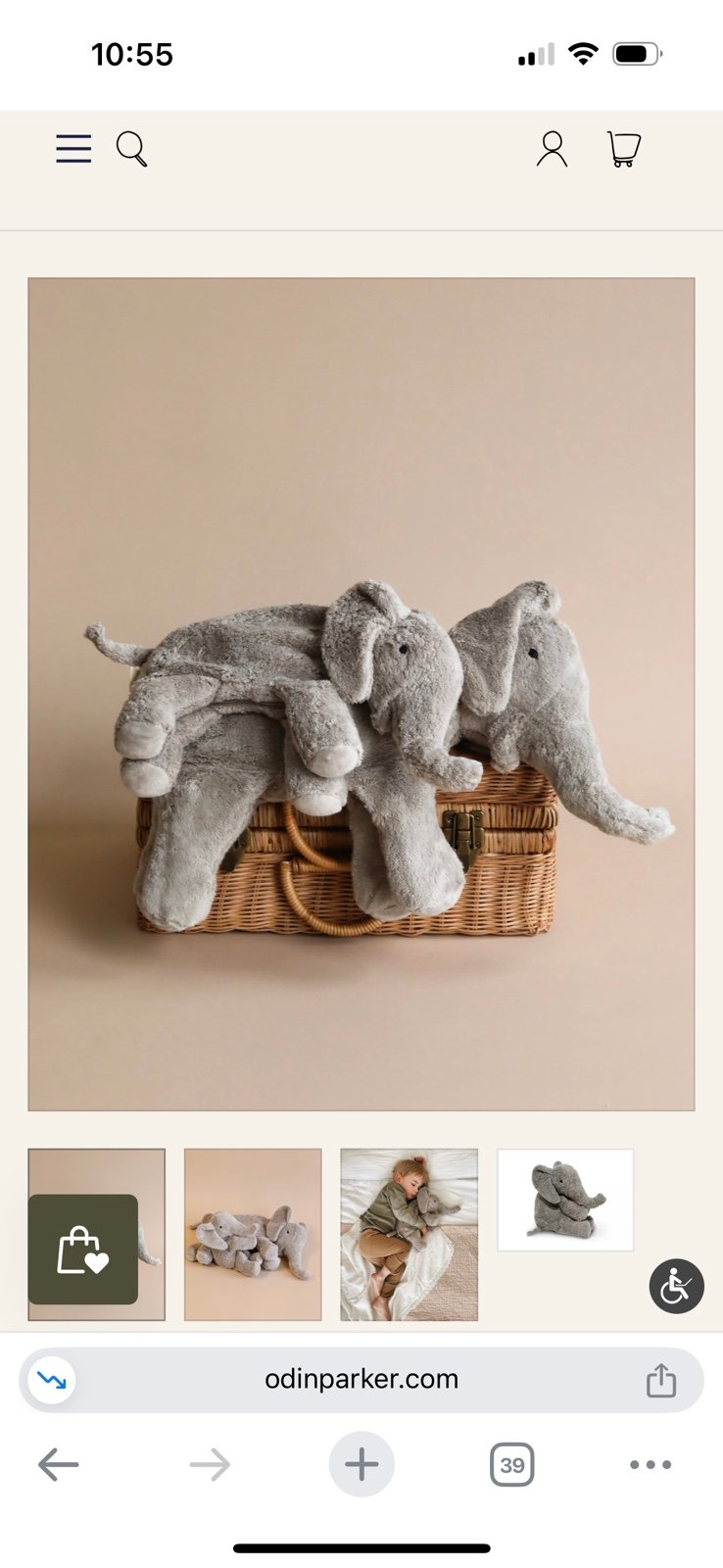 Senger Naturwelt Elephant warming pillow, Large NWT