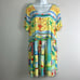 Vintage Jams World Dance Man Short Sleeve Dress Vibrant Colorful Size XL Pockets