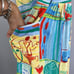 Vintage Jams World Dance Man Short Sleeve Dress Vibrant Colorful Size XL Pockets