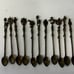 Mid 20th Century Vintage Set of 12 Montagnan Demitasse Spoons