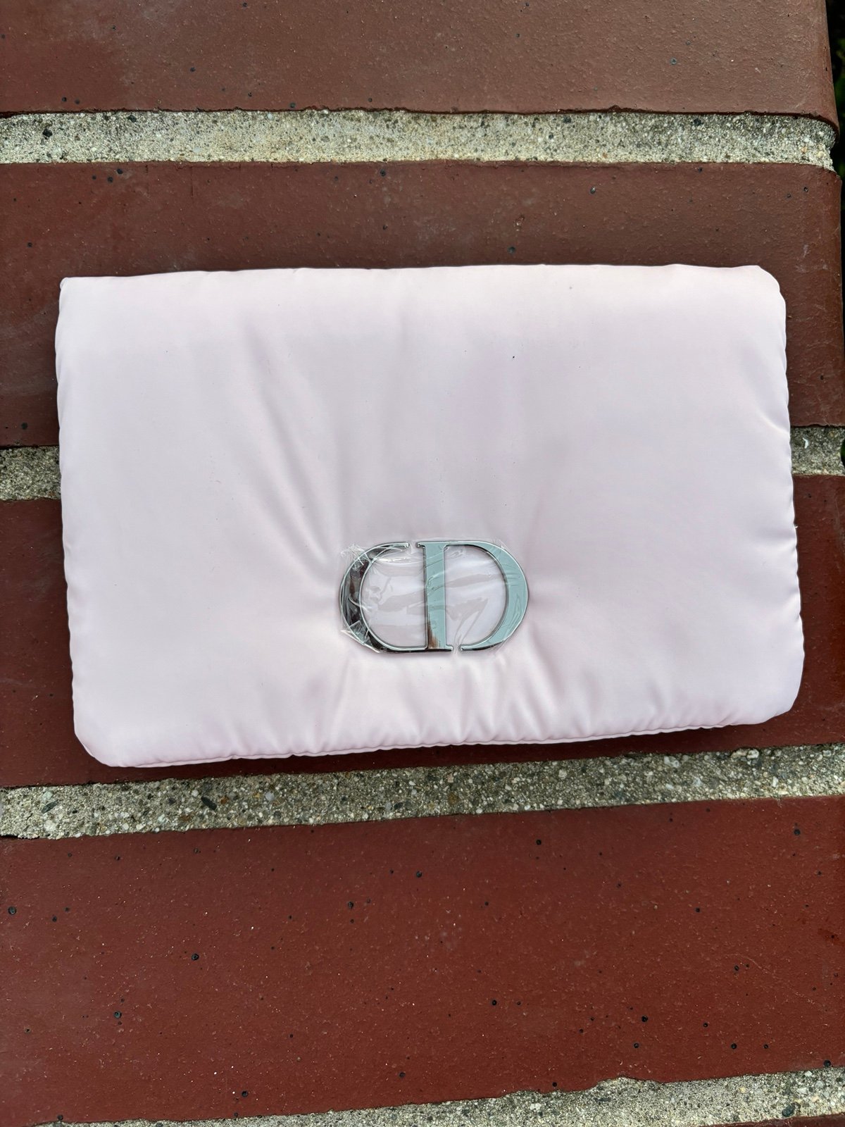 Dior Pink Lightweight Cosmetic Makeup Pouch Bag