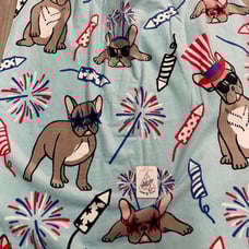 4th of july patriotic frenchie towel