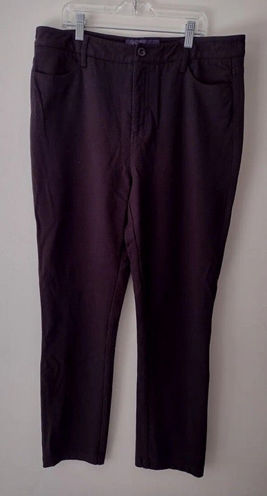 NYDJ (Not Your Daughters Jeans) Ponte Pants Size 14 Black Straight Hard-to-find