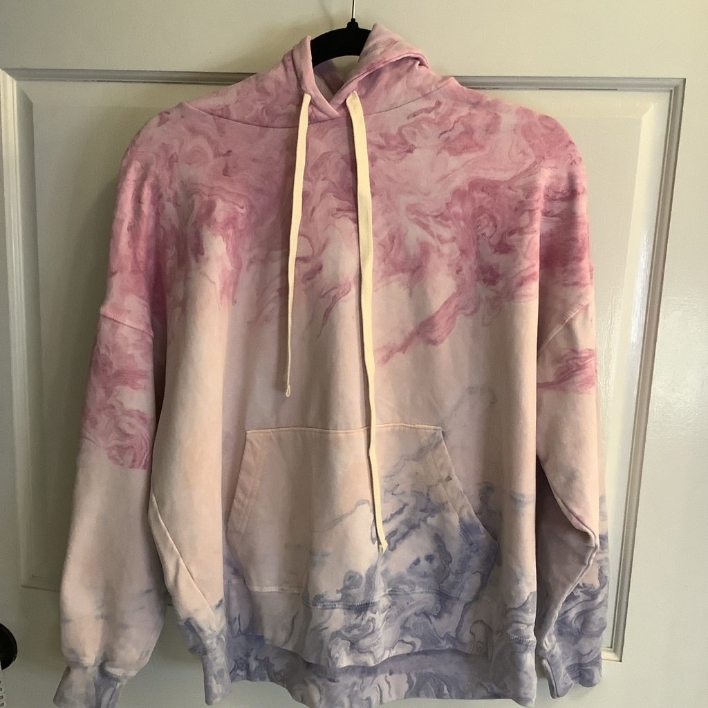 Oversized Women's Electric& Rose Hoodie XS Pink Blue