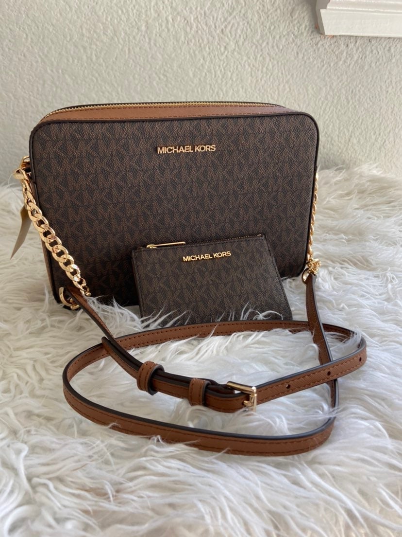 Michael Kors Signature Brown Crossbody and coinpouch