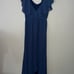 Baltic Born Blue Maxi V Neck Dress Long Ruffle Women’s Size XL
