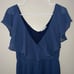 Baltic Born Blue Maxi V Neck Dress Long Ruffle Women’s Size XL