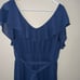 Baltic Born Blue Maxi V Neck Dress Long Ruffle Women’s Size XL