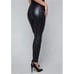 Bebe Black Faux Leather Moto Leggings