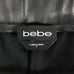 Bebe Black Faux Leather Moto Leggings