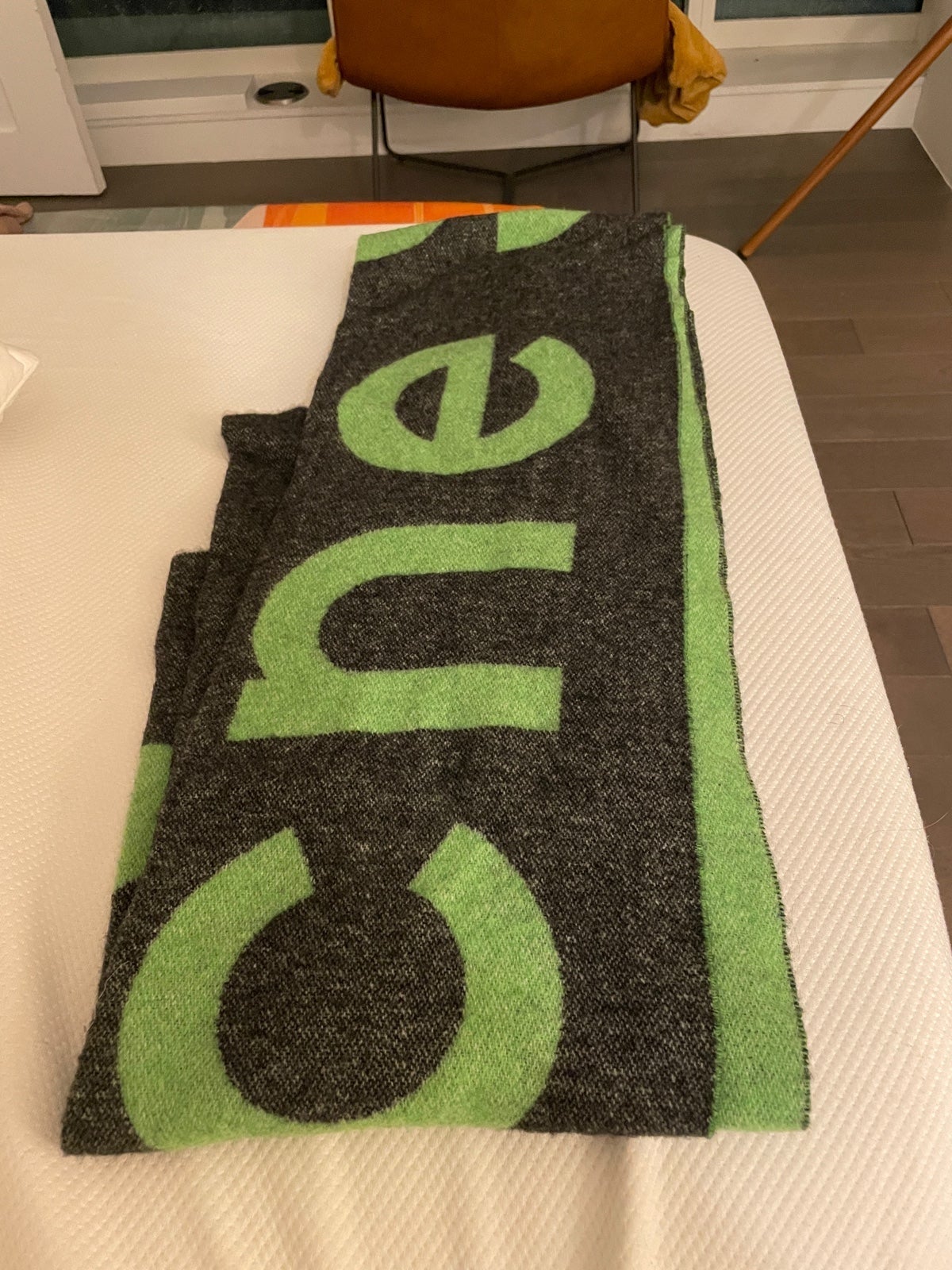 Acne studio logo scarf wool unisex