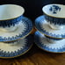4 Vtg Theodore Haviland New York CAMBRIDGE Blue Tea/Coffee Cups & Saucers Sets