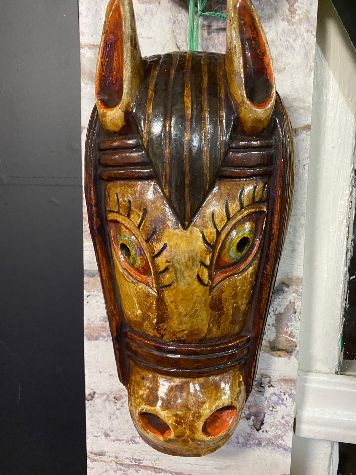 Wooden horse mask