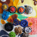 Beyblade Lot Burst Hasbro Zeutron and Random Parts / Beyblade Launcher