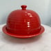 RARE Chantal Red Round Covered Butter Dish