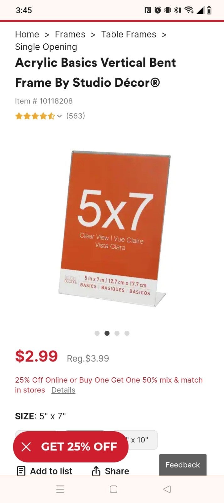 20 5x7 & 5 4x6 display frames