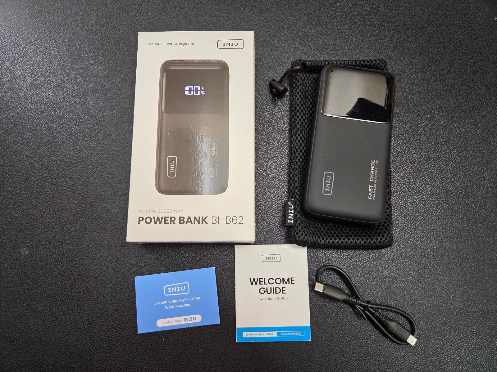 INIU 65W 20000mAh Portable Battery Laptop Power Bank Charger