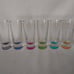 6 Crisa Rainbow Color Bottom Shot Glasses 2oz
