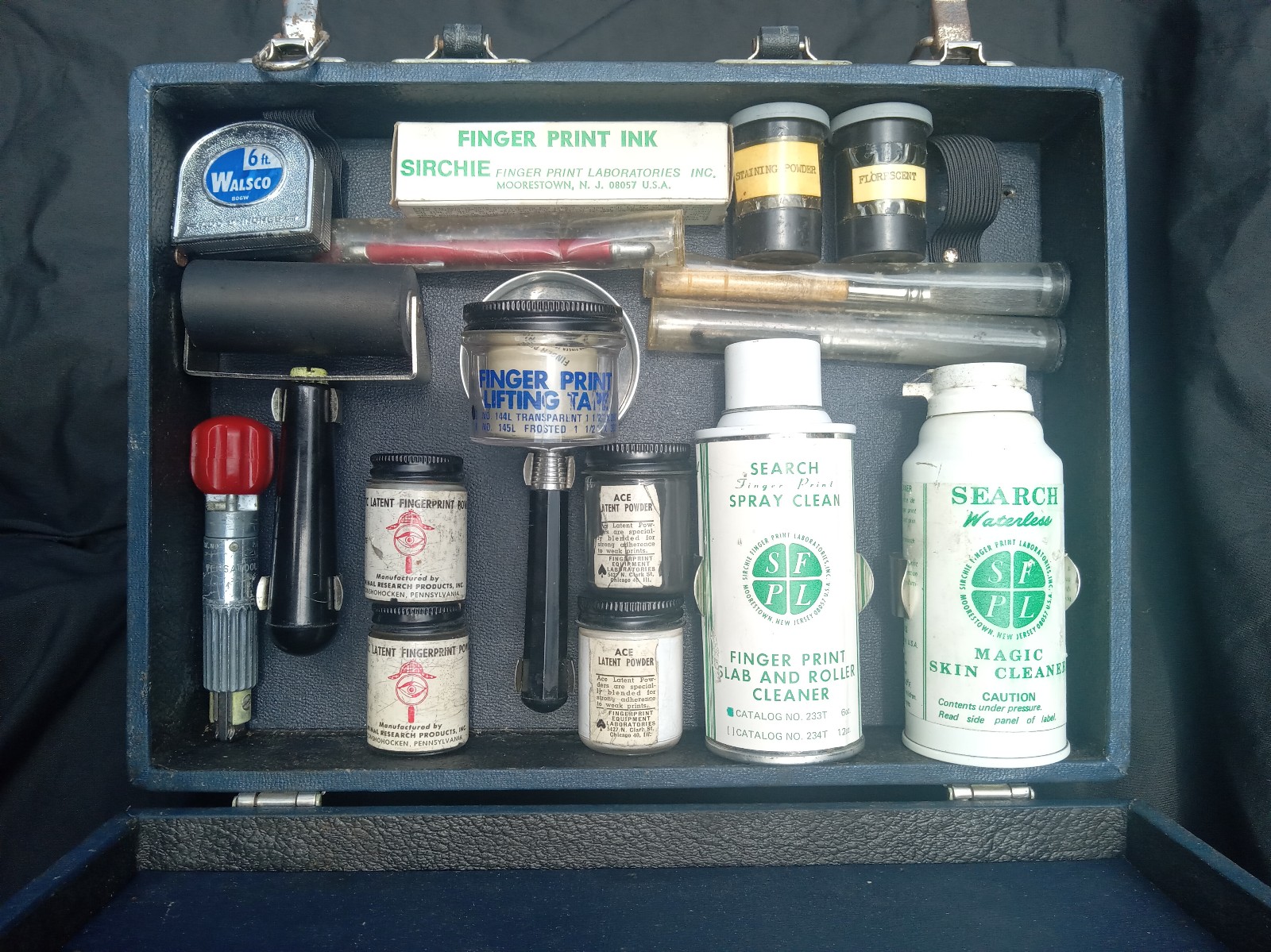 Vintage Sirchie Loaded Fingerprint Crime Scene Kit Pennsylvania State Police